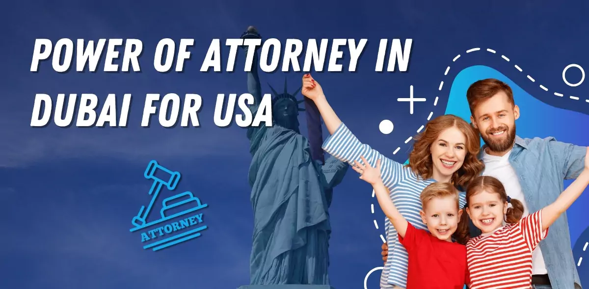 Legal document granting authority in USA, notarized in Dubai.